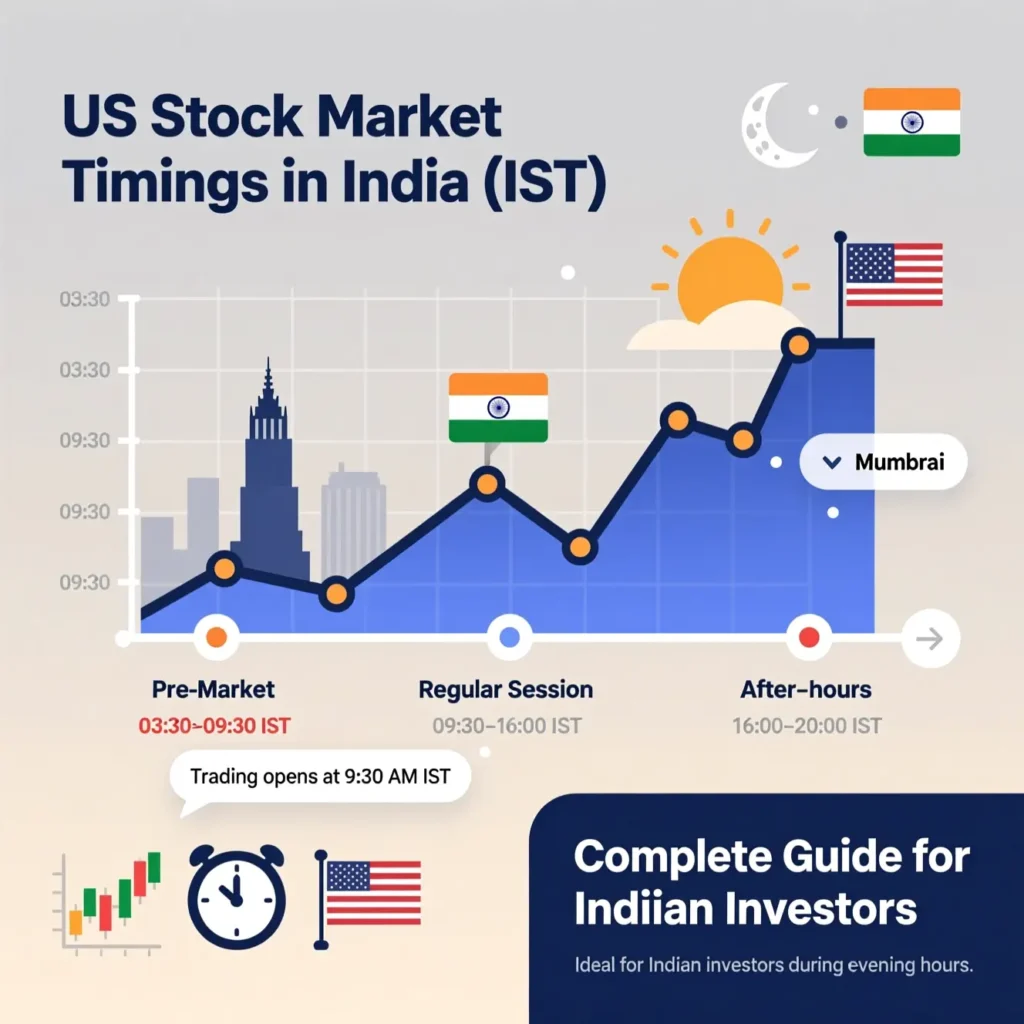 US stock market timings in Indian Standard Time (IST)